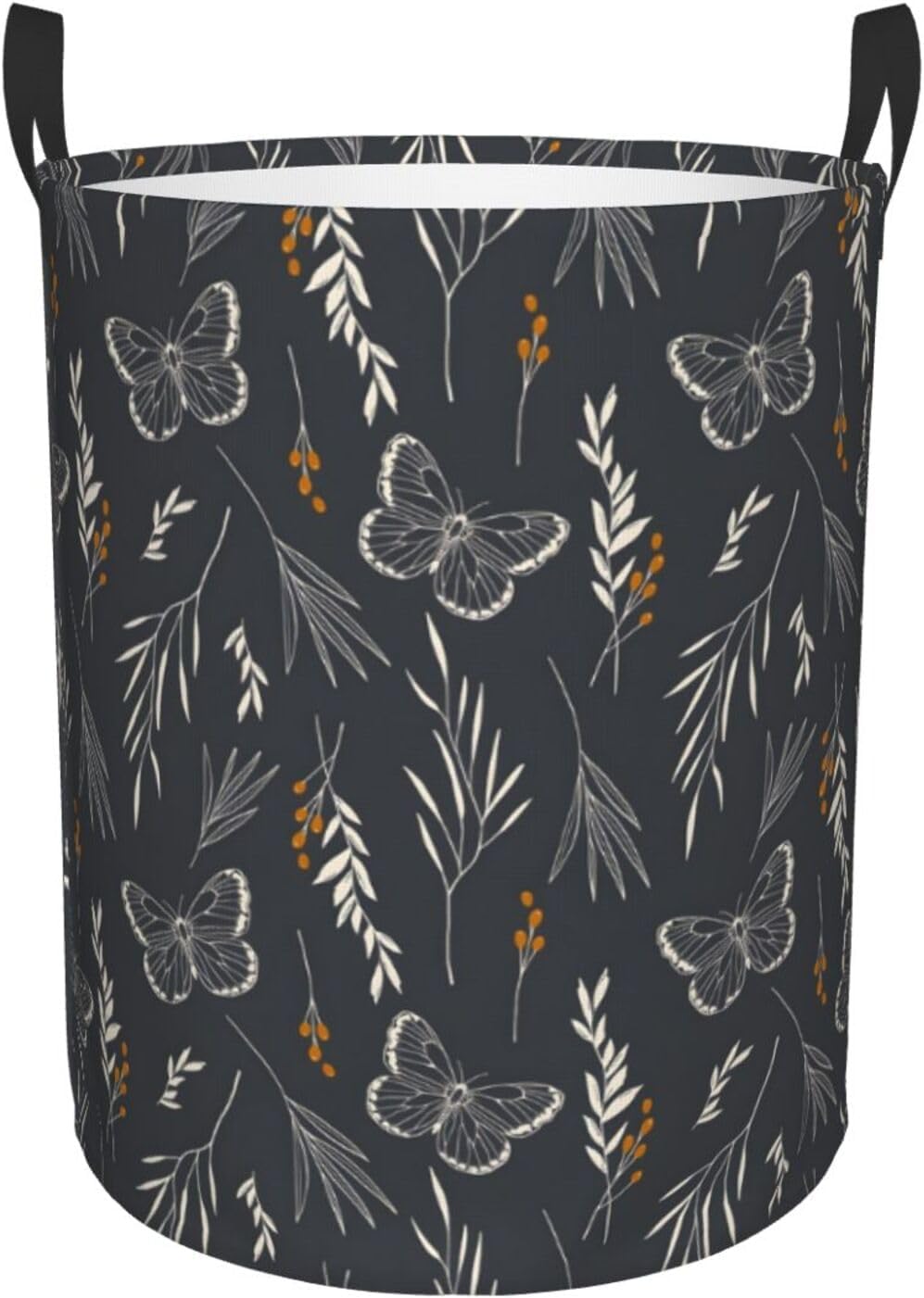 Weekend Get-Away Butterfly Laundry Hamper Collapsible with Handles 100 polyester