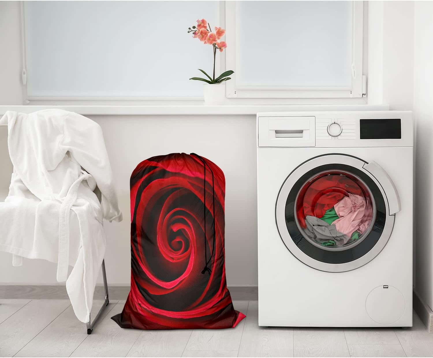 Swono Red Rose Extra Heavy Duty Laundry Bag X-Large
