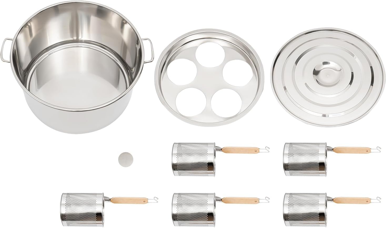 5 Holes Stainless Steel Commercial Pasta Pot