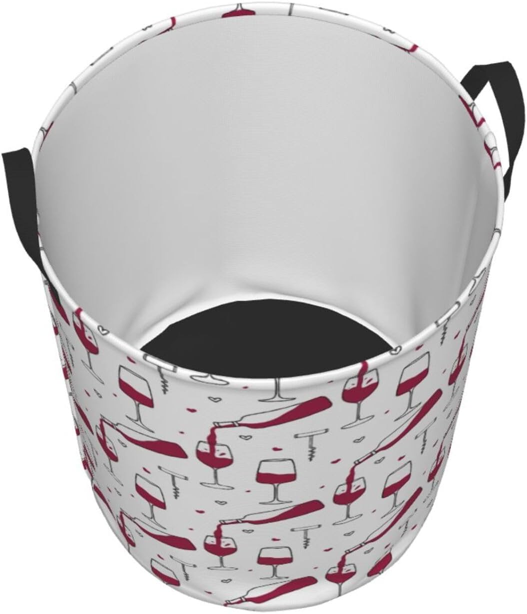 Sturdy White Foldable Laundry Hamper with Handles