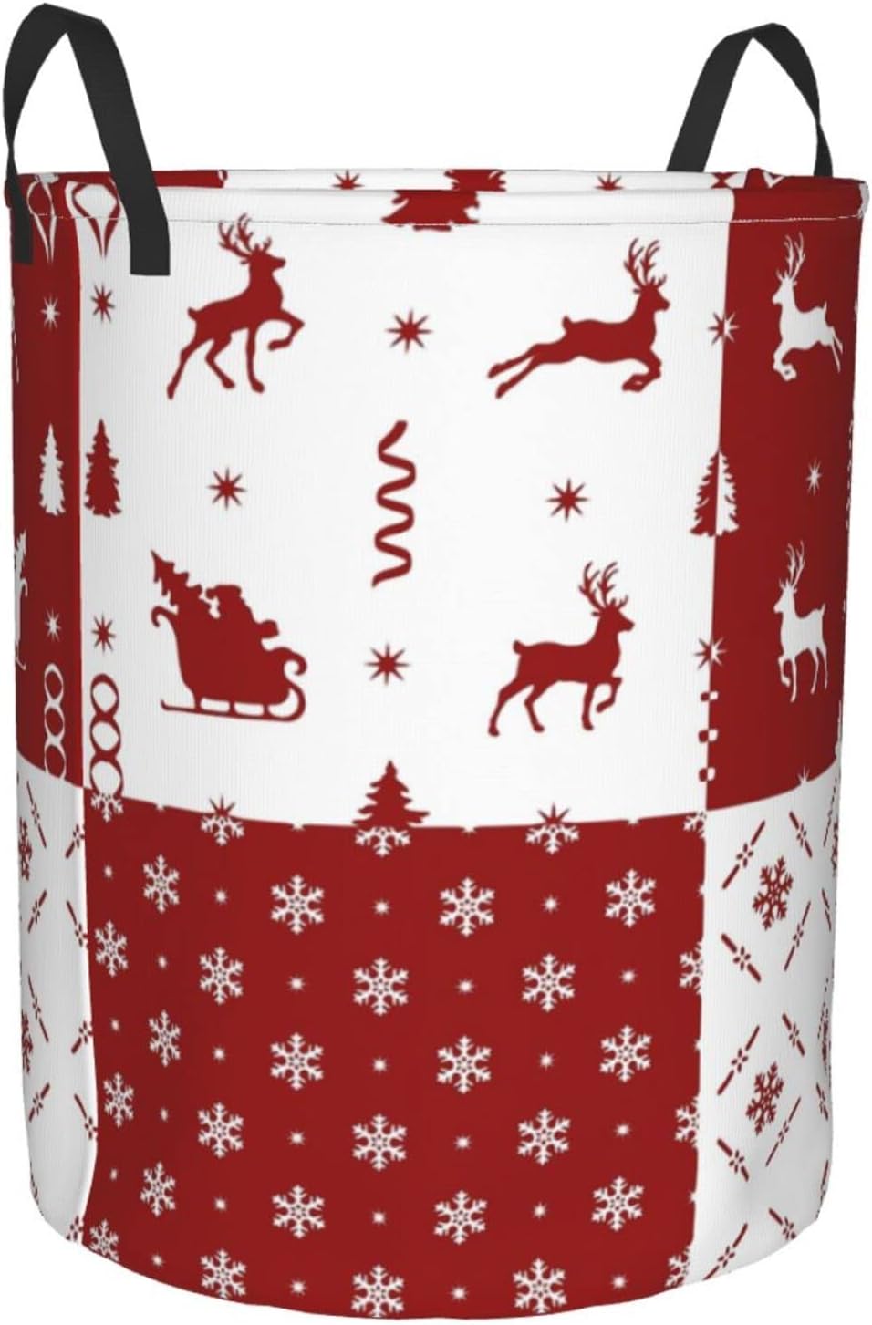 Reusable Christmas Laundry Hamper with Easy Handles Durable and Space-Saving