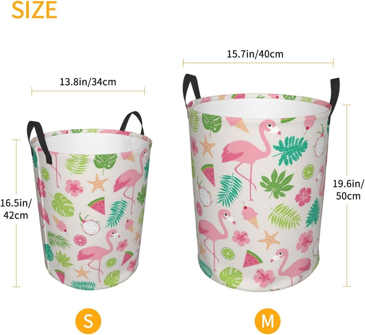 Tropical Animal Fruit Laundry Basket