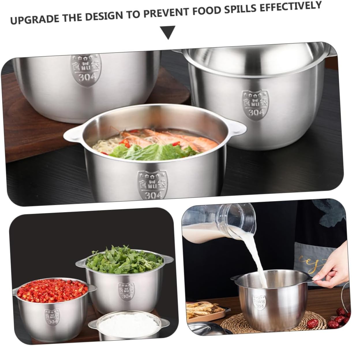 Rust-Resistant Vegetable Steamer Pot with Handles Safe and Professional Use