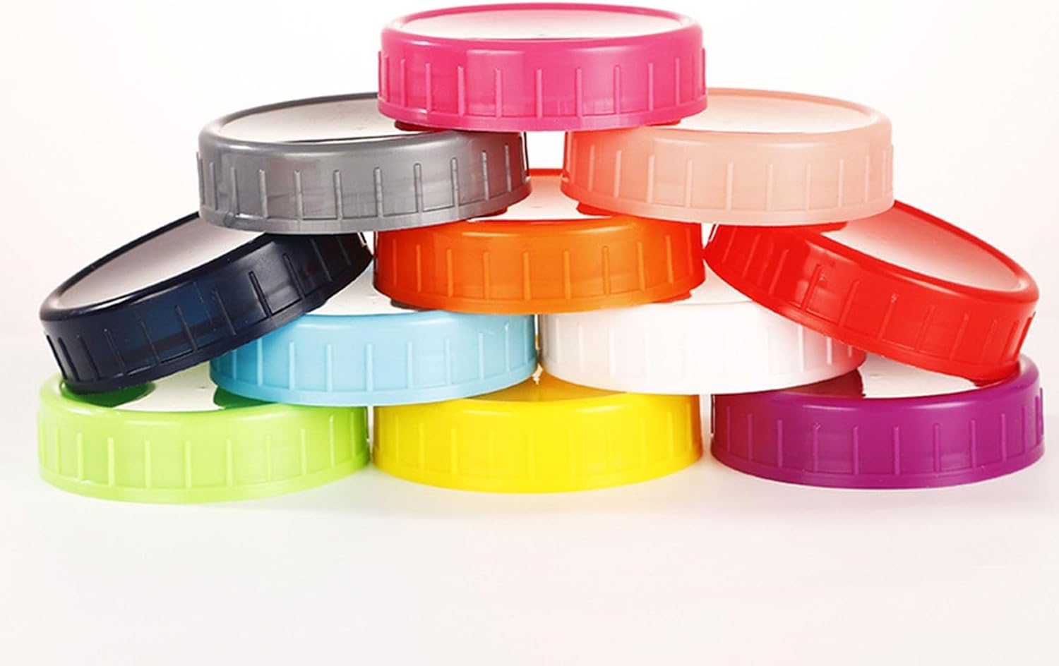 4-Pack Plastic Mason Jar Lids Pink
