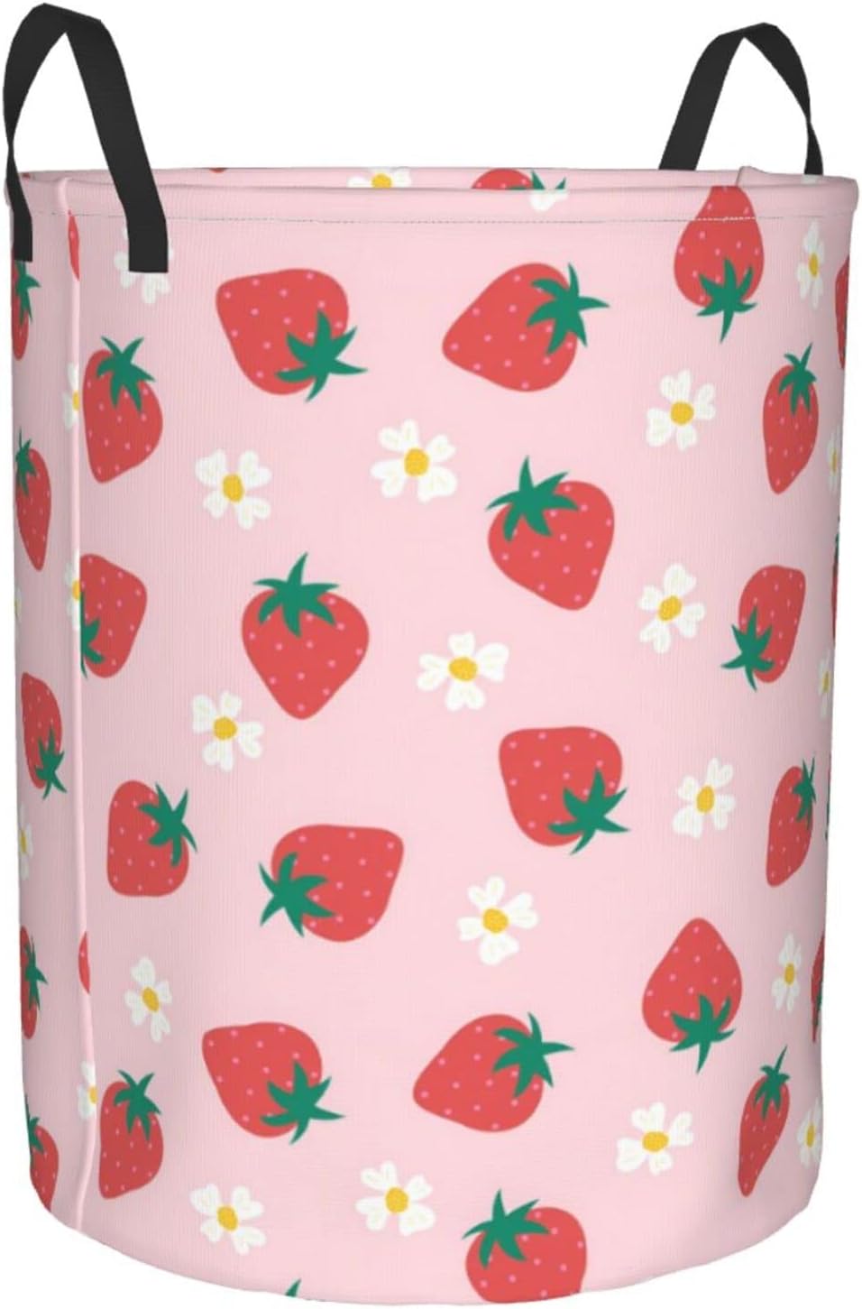 Strawberry Collapsible Laundry Hamper - Easy to Carry Storage Solution