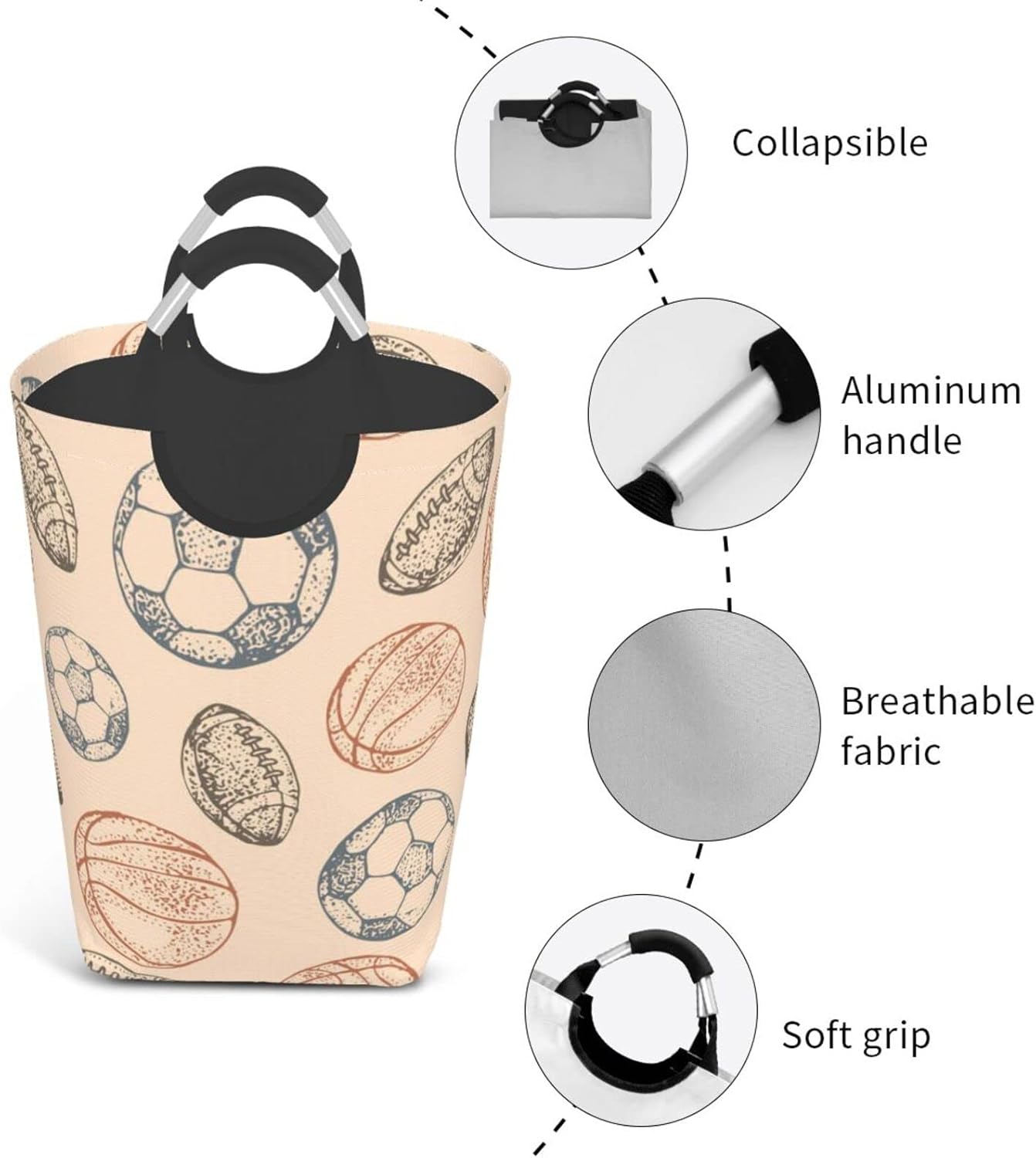 Football Foldable Laundry Hamper