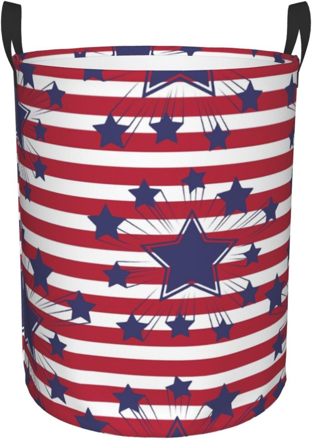 Red Collapsible Laundry Basket with Handles