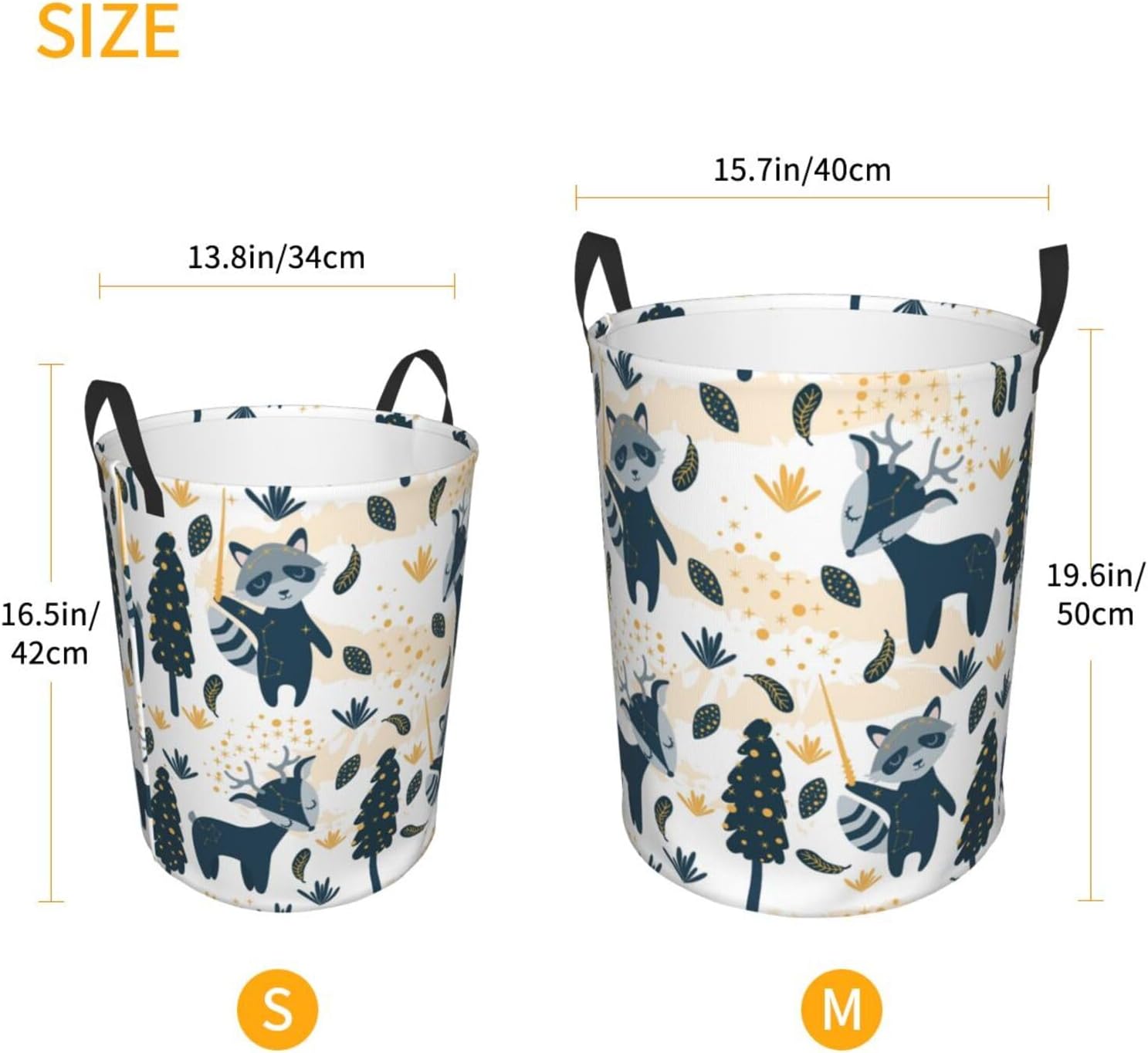 Collapsible Laundry Hamper with Handles for Bedroom Storage