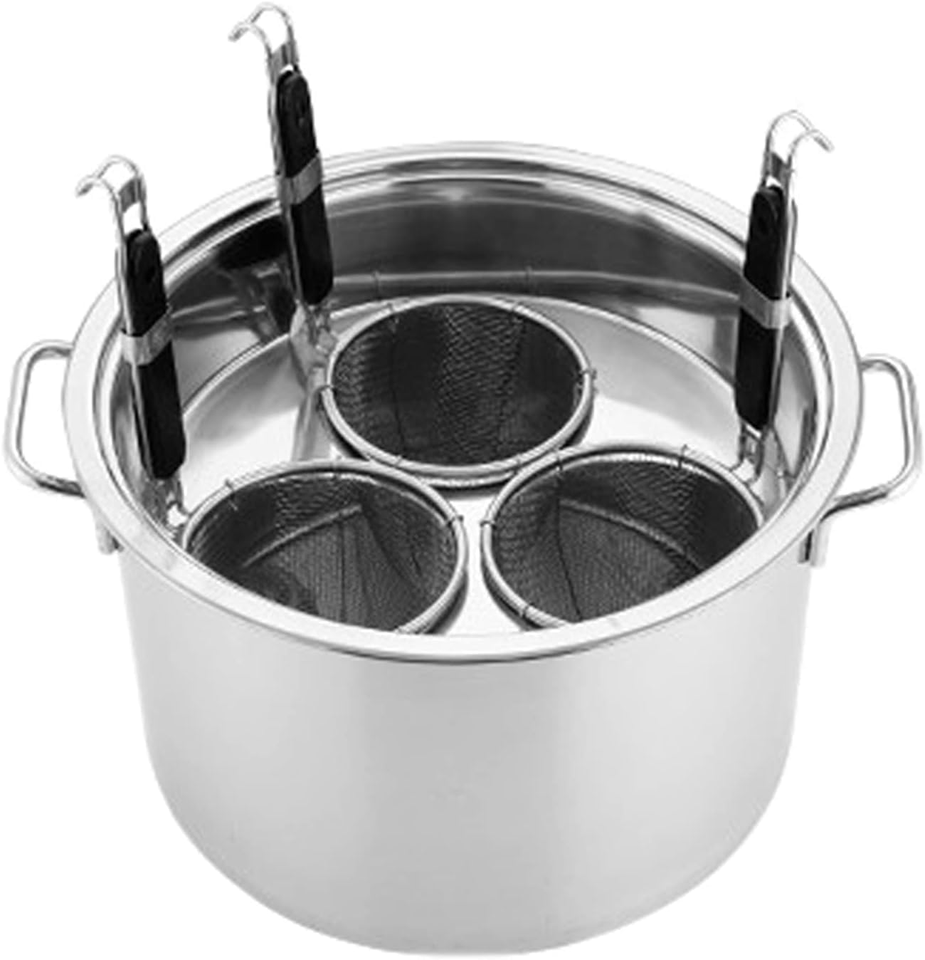 UNbit 3-in-1 Stainless Steel Pasta Cooker with Three Strainer Baskets