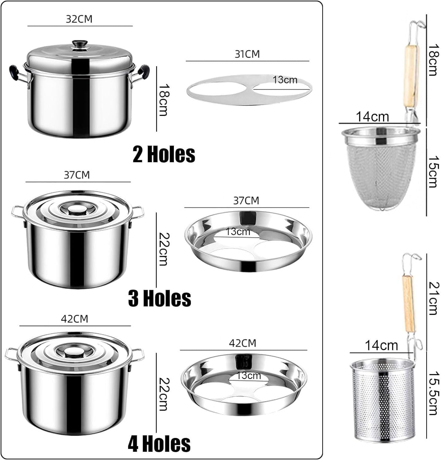 DAOUXIAOSP Stainless Steel Pasta Pot