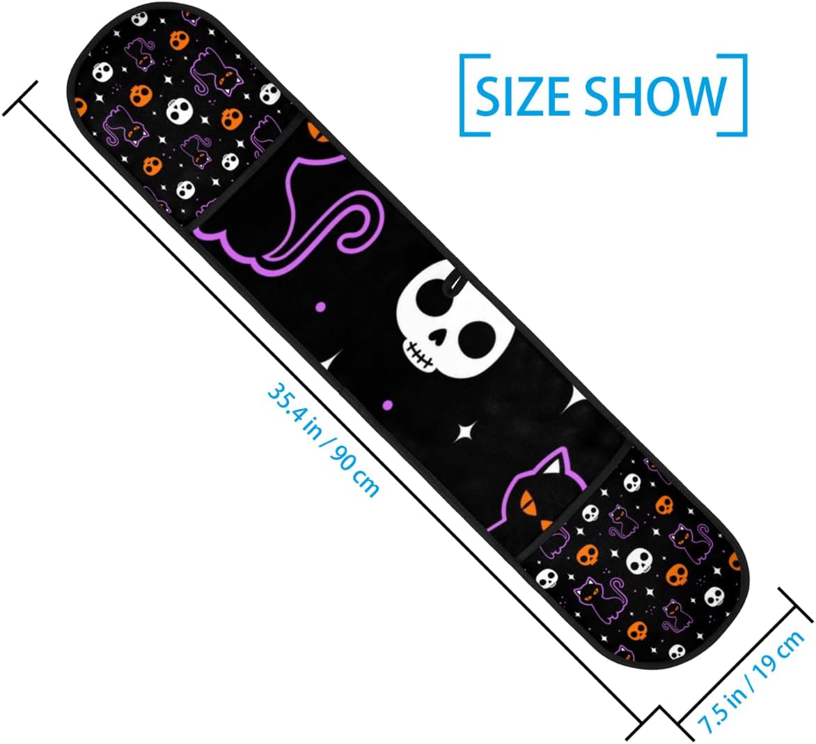 Halloween Skull Black Cat Double Oven Mitt