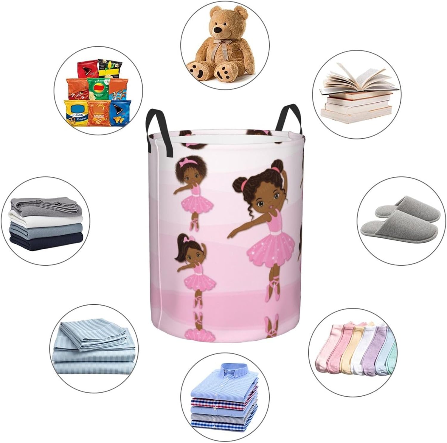 Gbuzozie Cute Laundry Hamper with Two Sizes and Handles