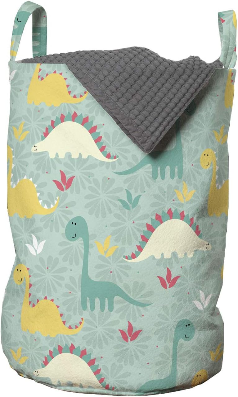 Ambesonne Dinosaur Party Laundry Bag
