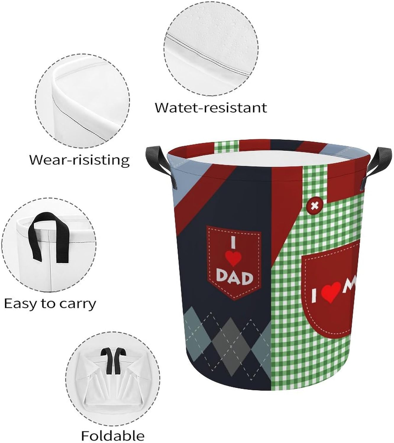 I Love Mom_collapsible laundry basket