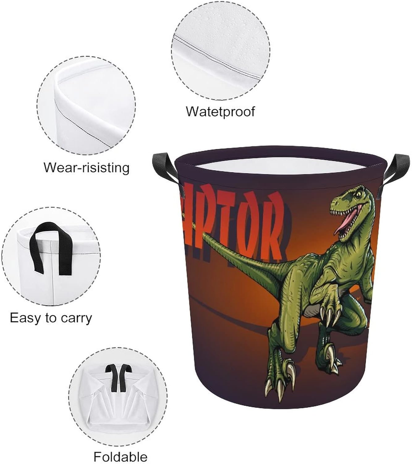 Big Dinosaur Storage Hamper with WaterproofCapacity for Home Use
