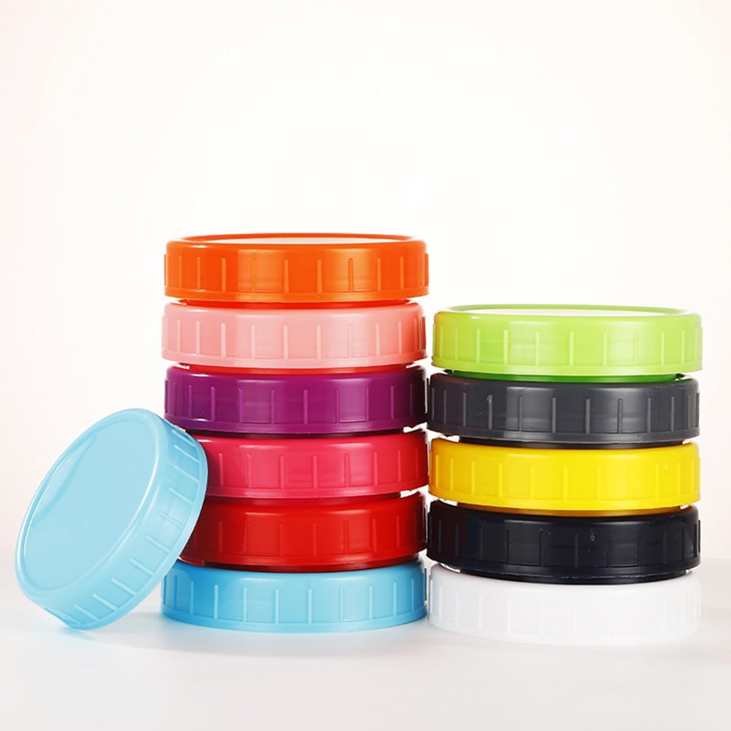 4-Pack Plastic Mason Jar Lids Pink