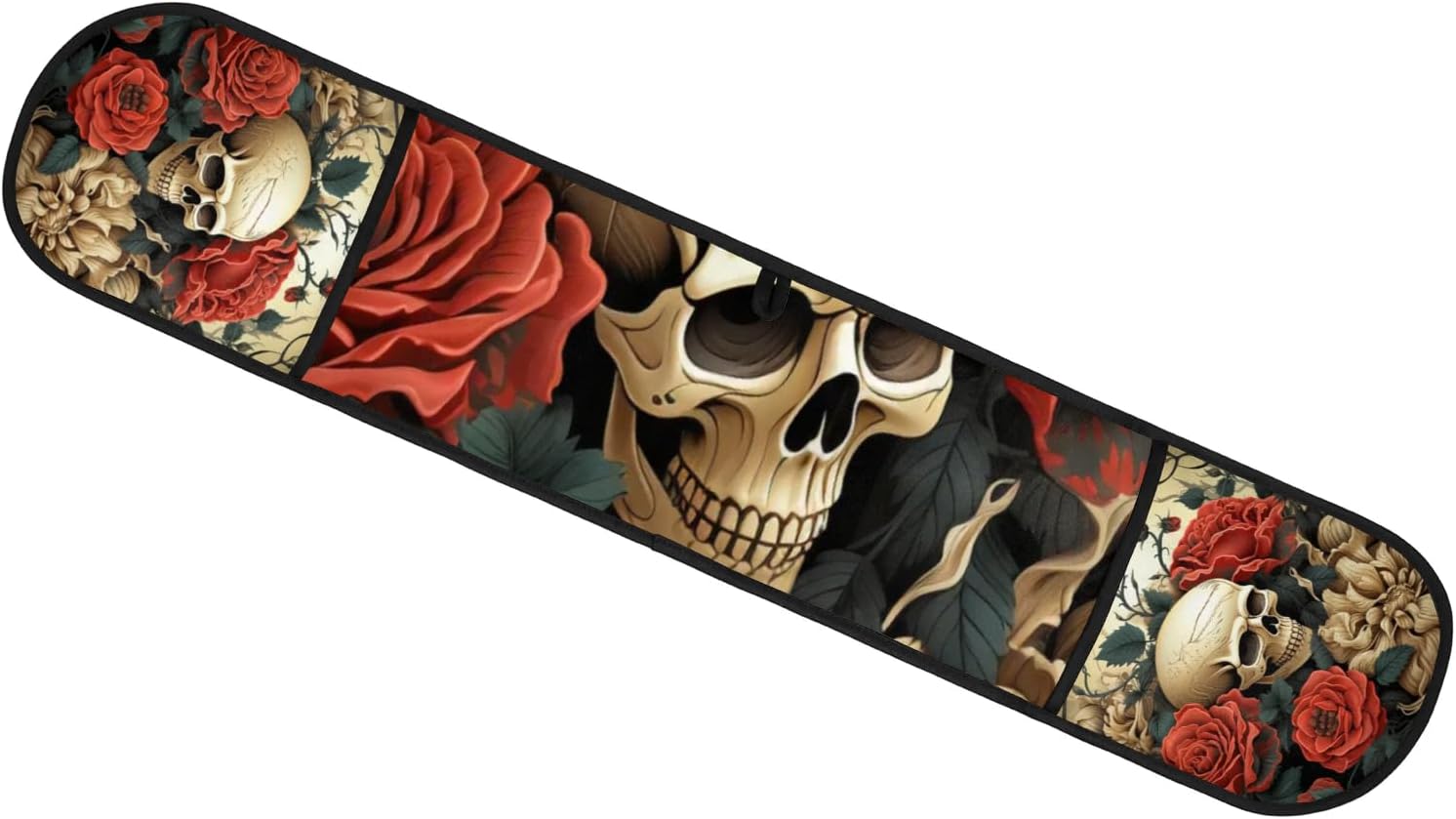 Halloween Red Rose Skull Double Oven Mitts