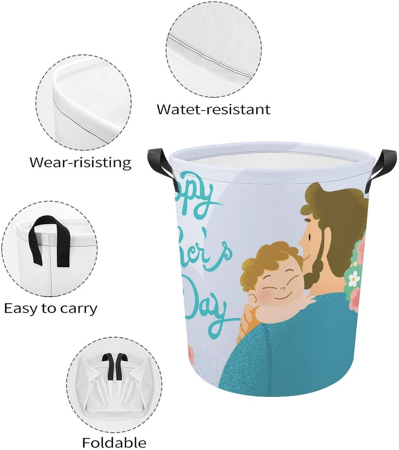 Happy Fathers Day Laundry Hamper