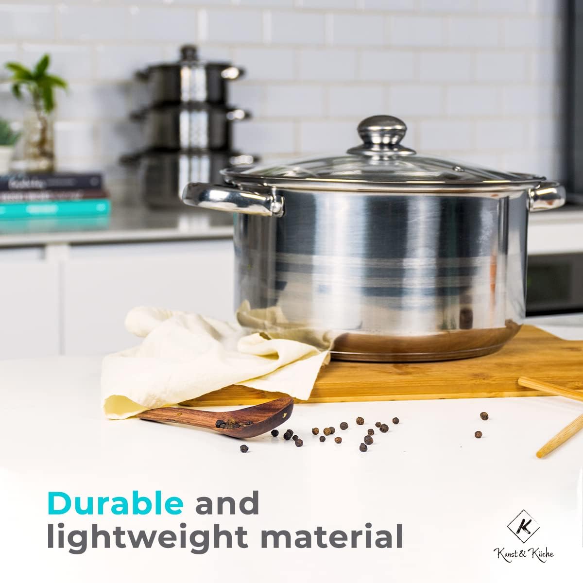 Stainless Steel 12-Piece Cookware Set Ergonomic Design for Professional Use