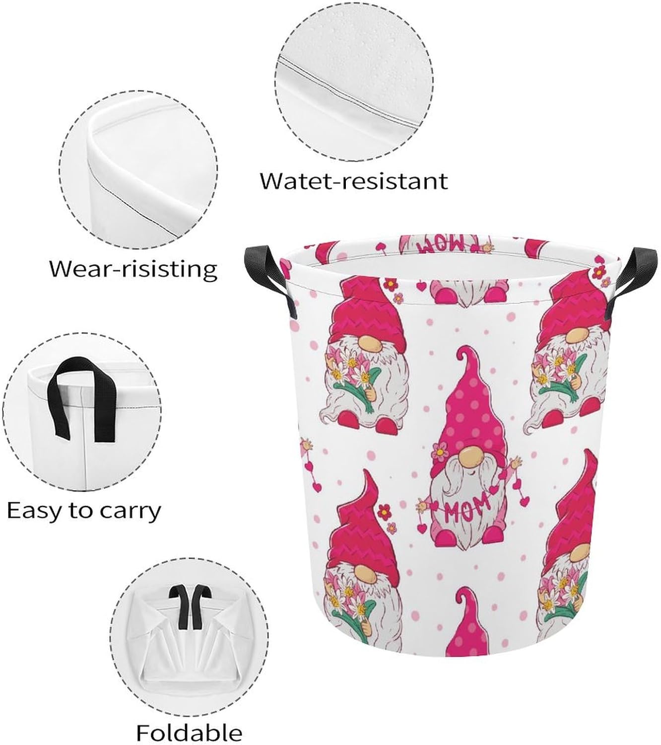MEIKKO Collapsible Laundry Hamper for Family Storage