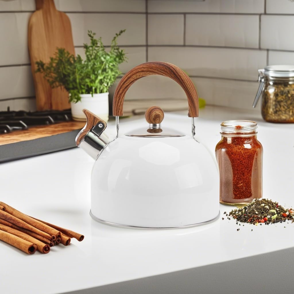 Ergonomic Whistling Tea Kettle with Handle for Easy Use