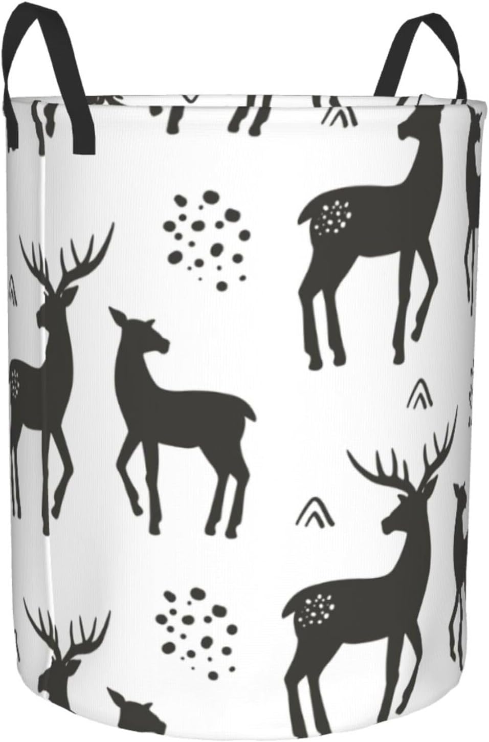 Reindeer-Silhouette Collapsible Laundry Basket Waterproof for HomeDormCar Storage