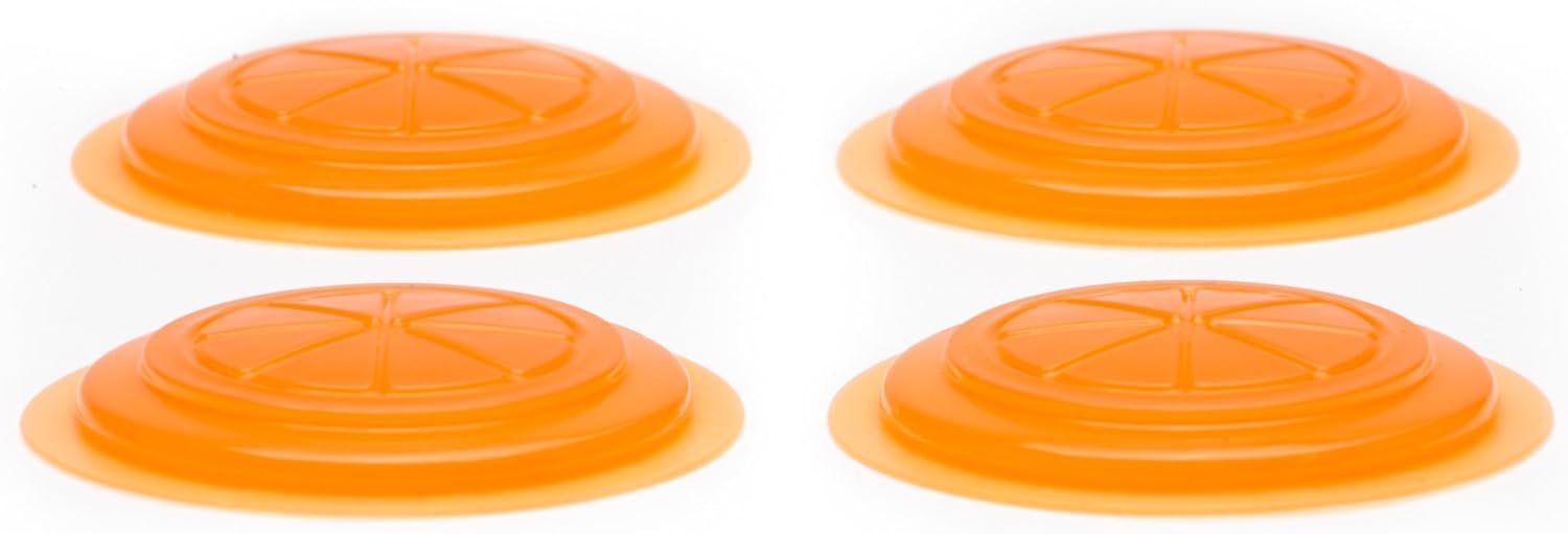 Jarware Orange JellyLid Set for Mason Jars Durable BPA Free