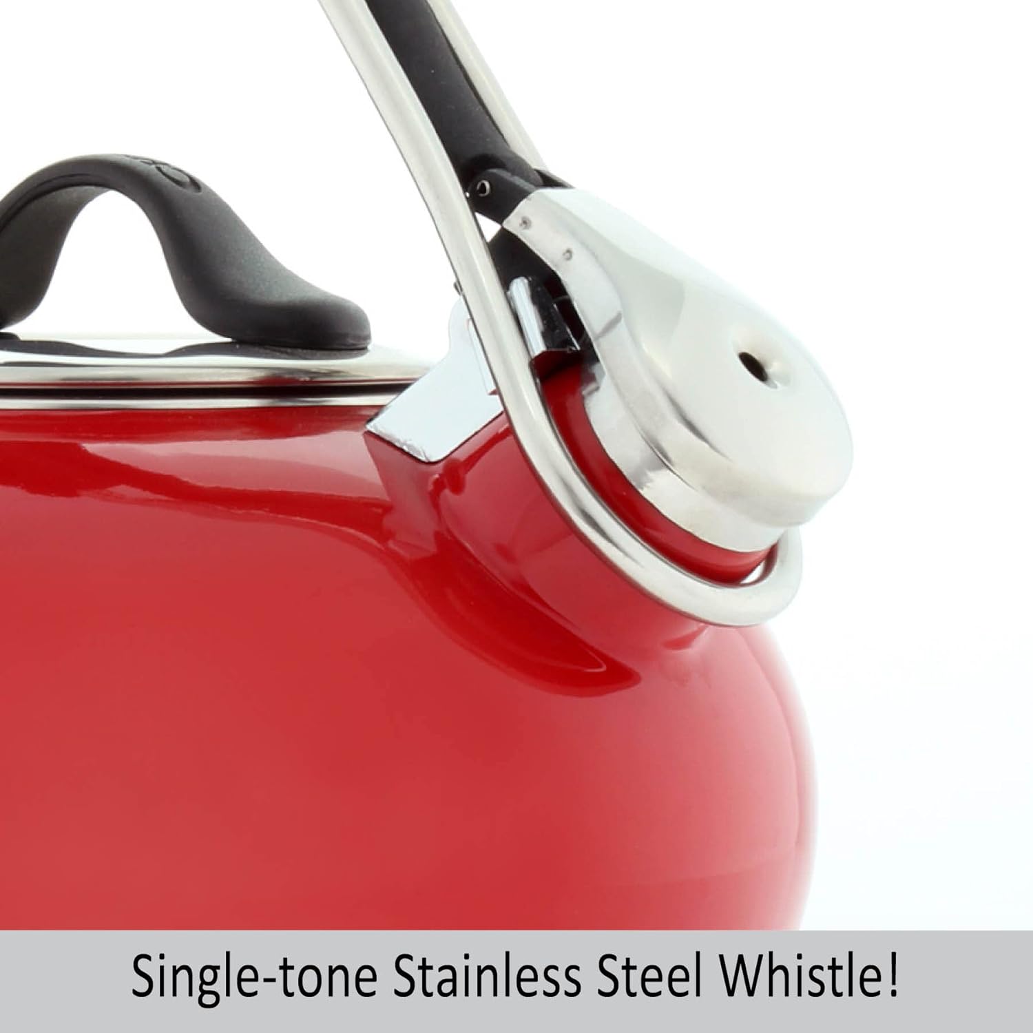Chantal Classic Loop Enamel Whistling Tea Kettle Red