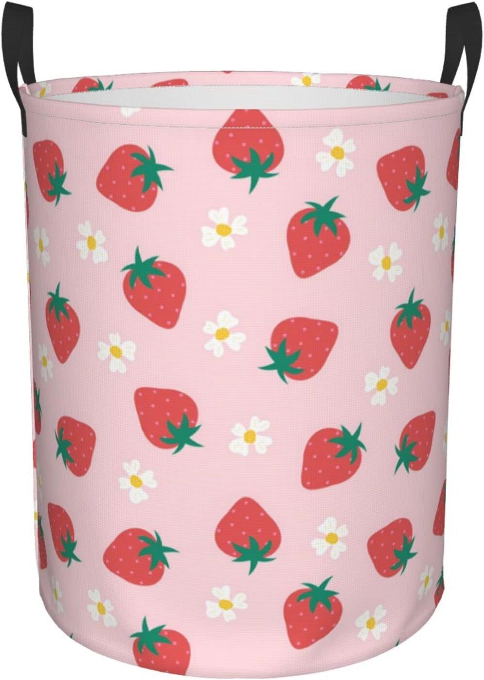 Strawberry Collapsible Laundry Hamper - Easy to Carry Storage Solution