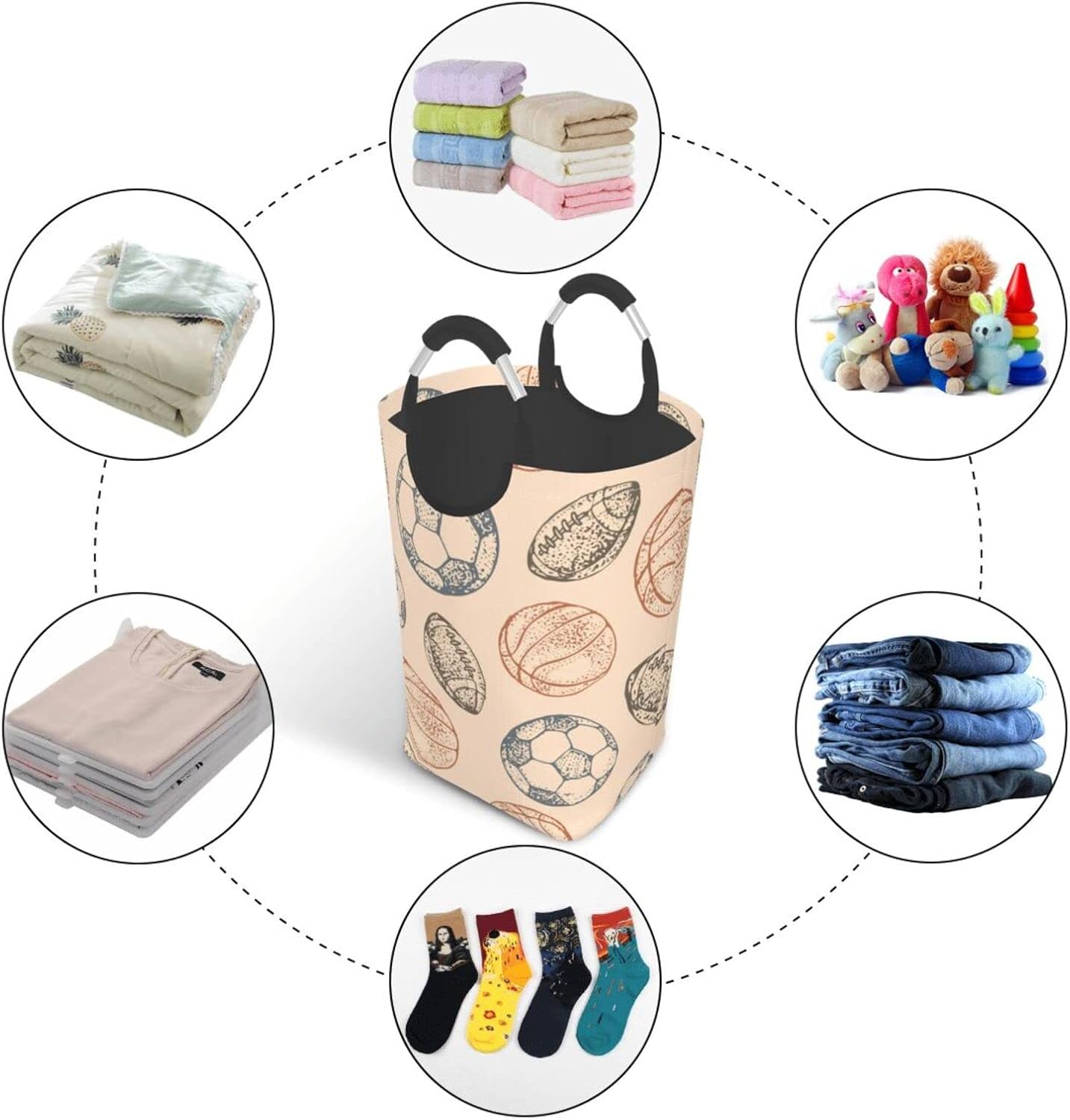 Football Foldable Laundry Hamper