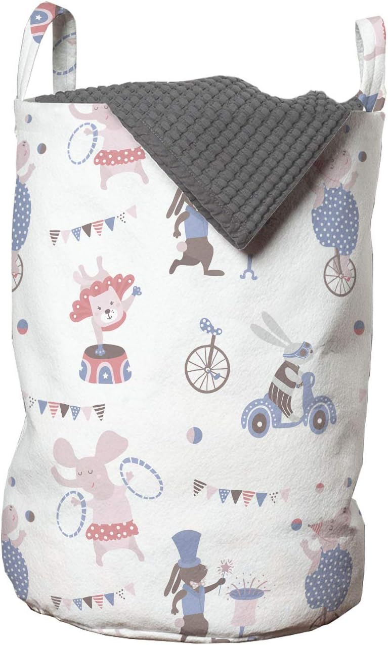 Multi-Color Circus Animal Juggler Magician Laundry Bag