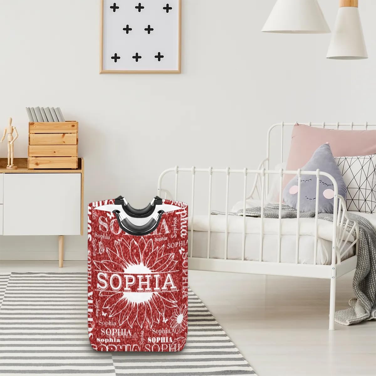 Custom Name Laundry Basket with Collapsible Design