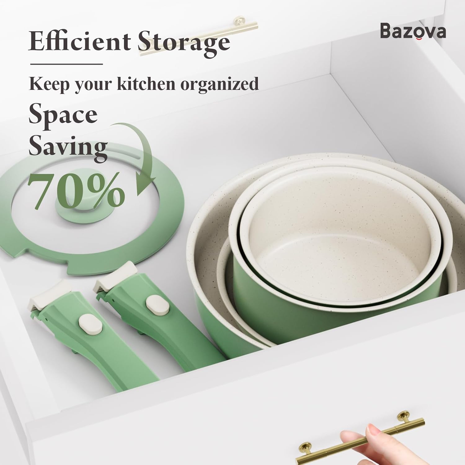 Stain-Resistant Nonstick Cookware Set for Home Kitchen