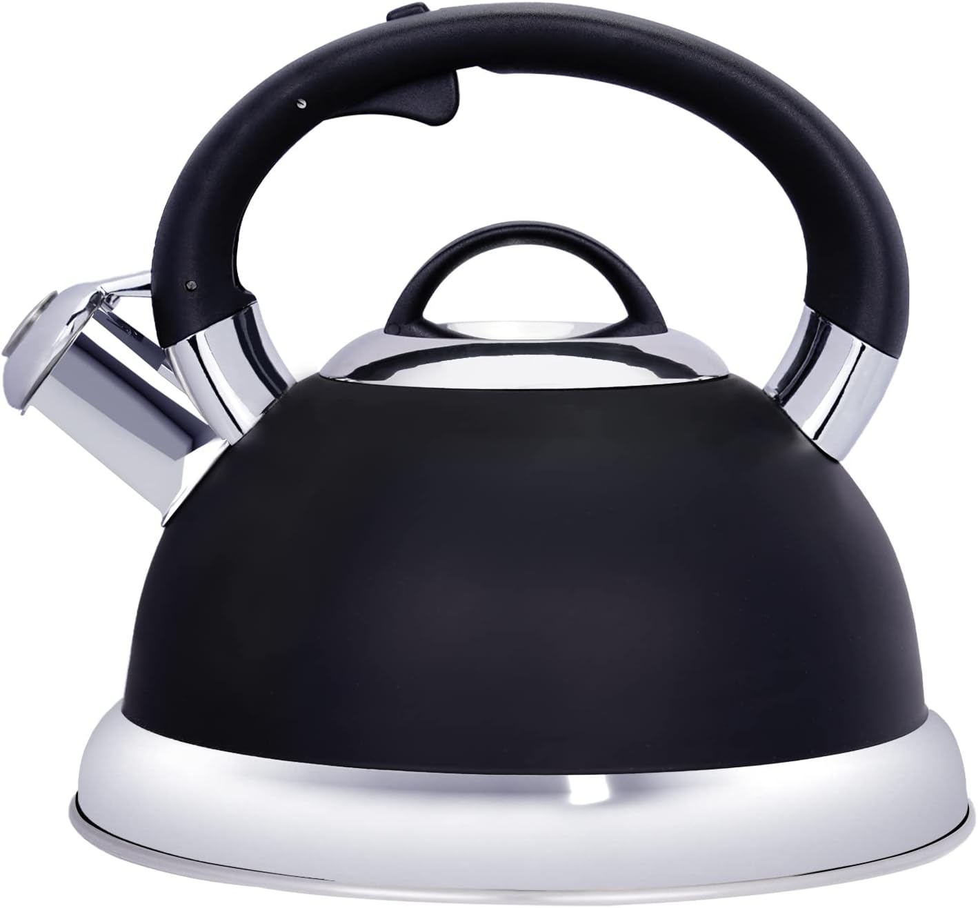 Masio 25 Quart Stainless Steel Kettle Ergonomic Design Melodic Whistle