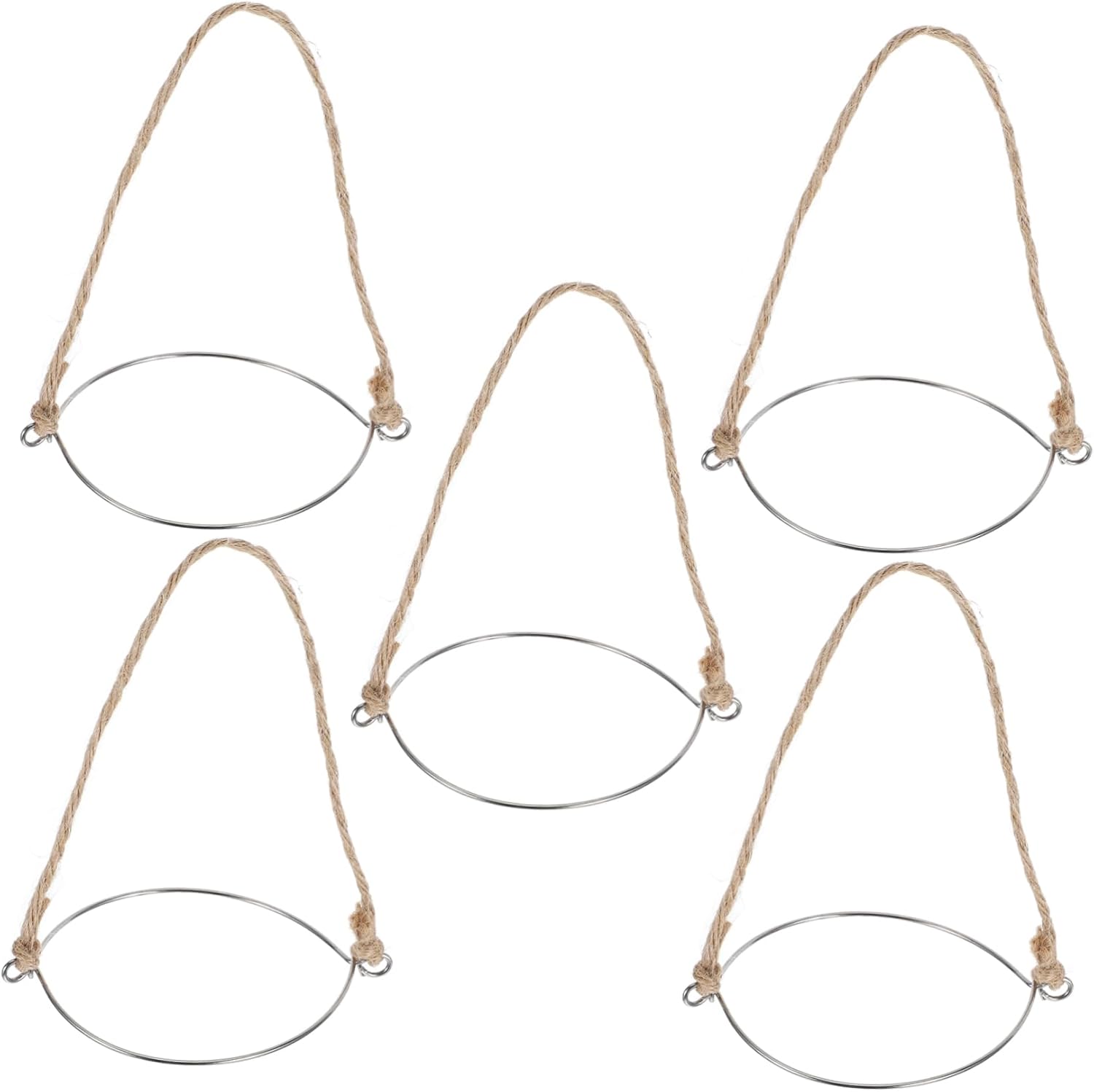 VOSAREA 5PCS Mason Jar Hangers with Rope Handle