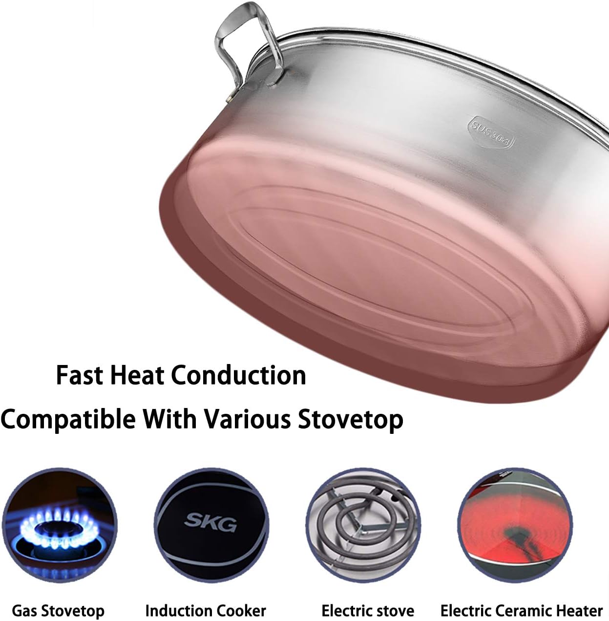 Eglaf 8Qt Stainless Steel Fish Steamer