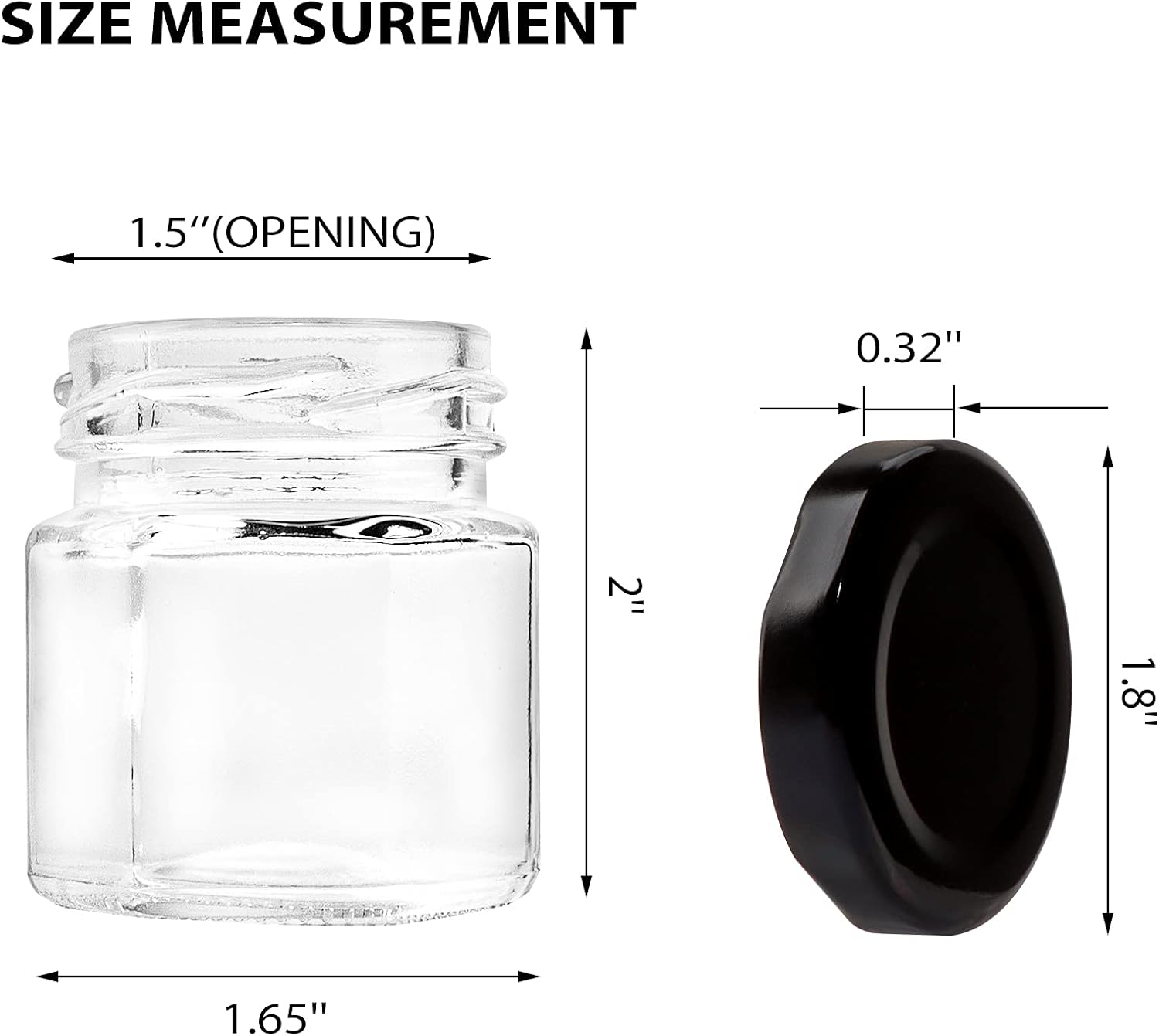 Elegant 15oz Mini Glass Jars for Honey Jam Crafts Gifts