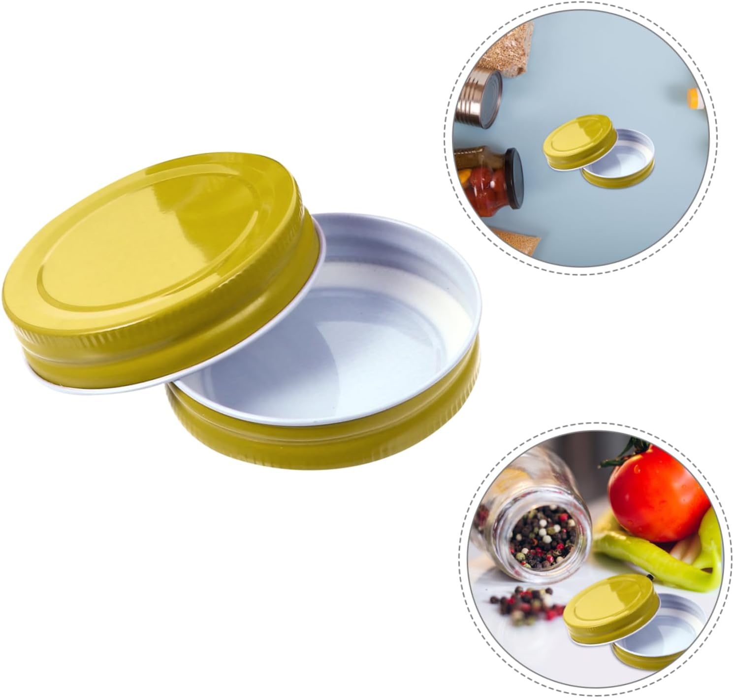 PRETYZOOM 12pcs Mason Jar Lids Canning Lids Wide Mouth