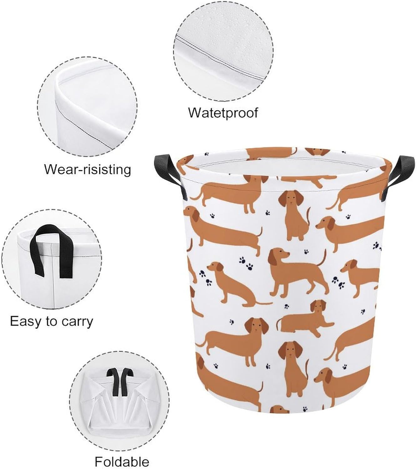 German Badger Waterproof Storage Basket for Kids Home