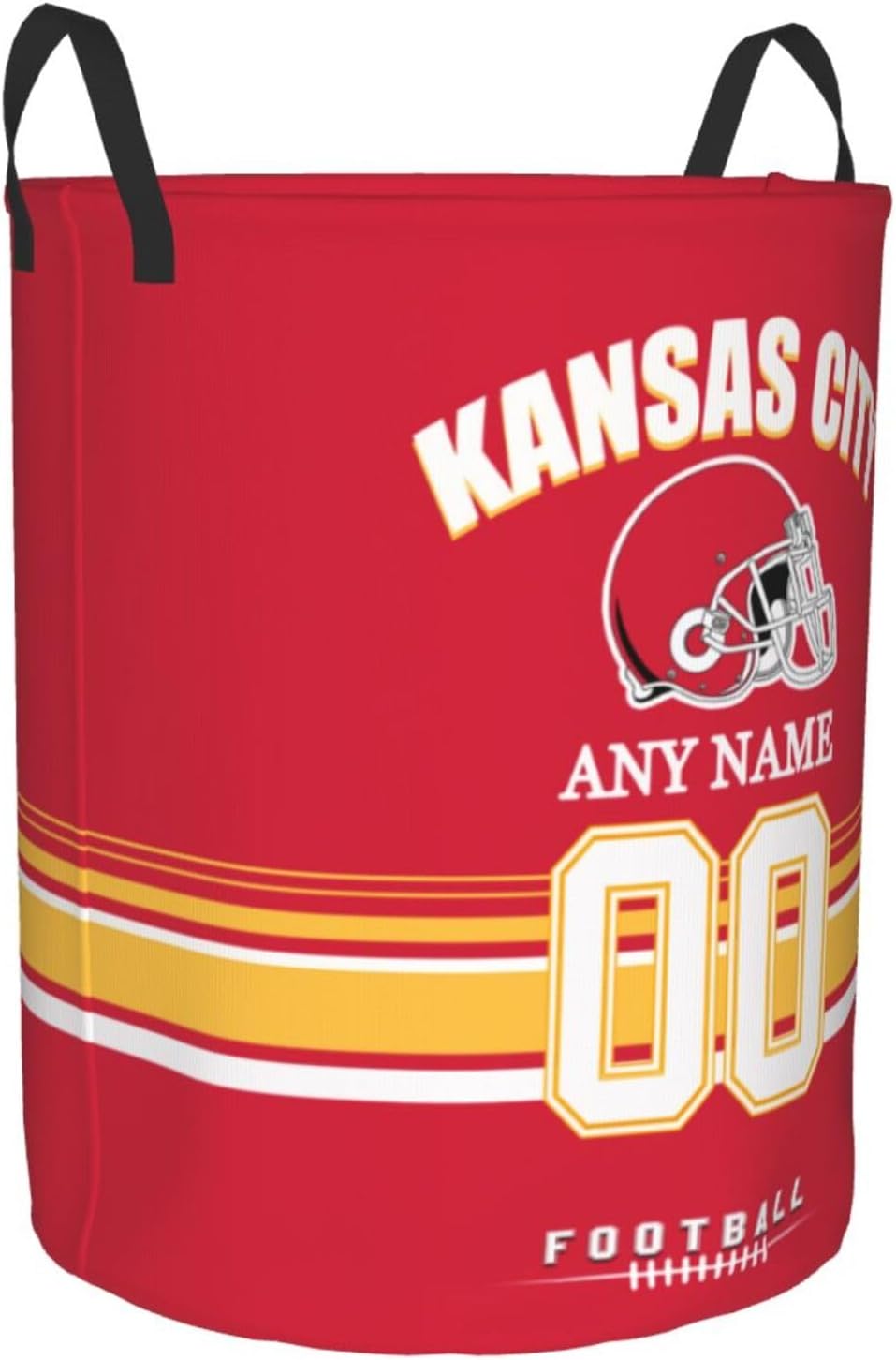 Personalized Football-Style Laundry Hamper