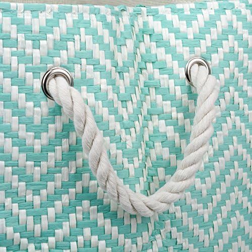 DII Chevron Woven Paper Storage Bin
