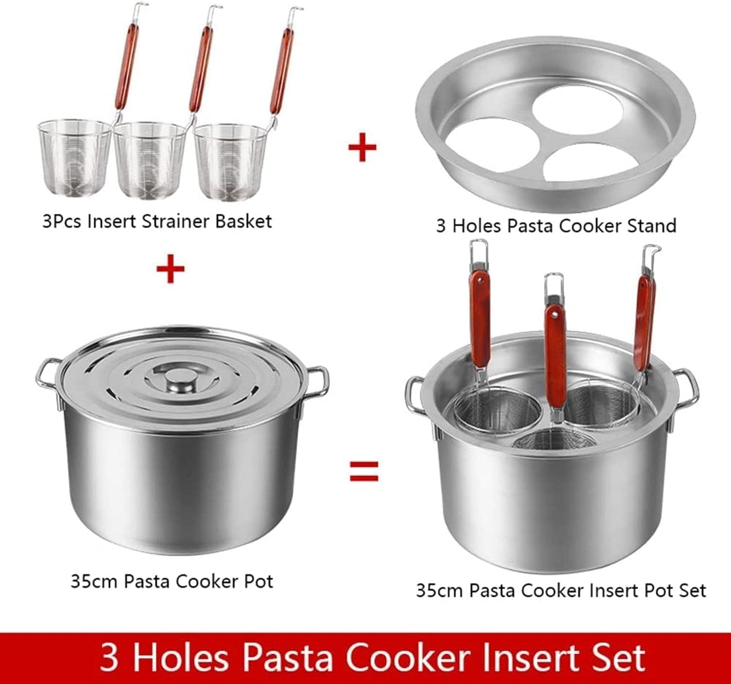 UNbit Stainless Steel Pasta Cooker Set Multi-Purpose