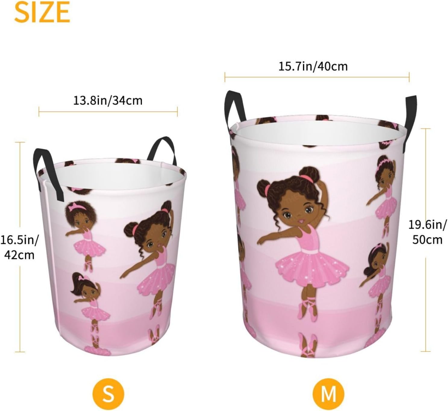 Gbuzozie Cute Laundry Hamper with Two Sizes and Handles