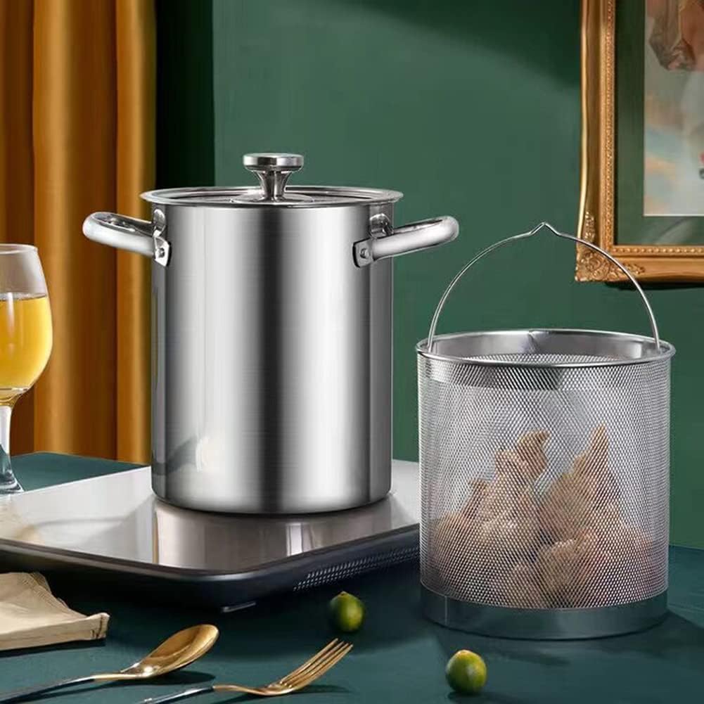 UNbit 4L Asparagus Pot with Glass Lid and Wire Basket