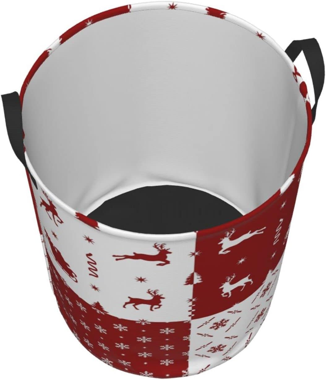 Reusable Christmas Laundry Hamper with Easy Handles Durable and Space-Saving