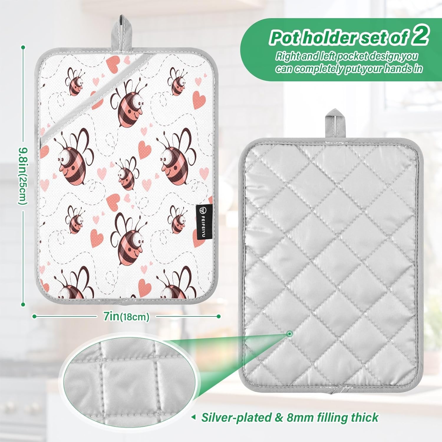 KCLDECI Heat Resistant Potholders