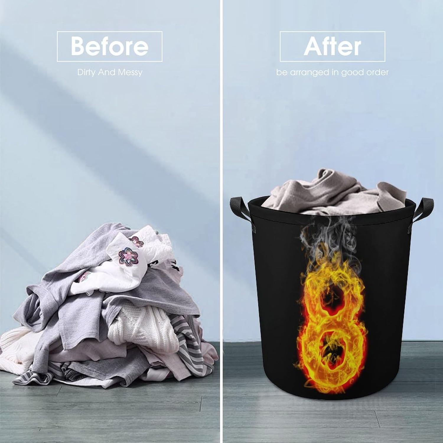 Fire Number 8 waterproof laundry hamper