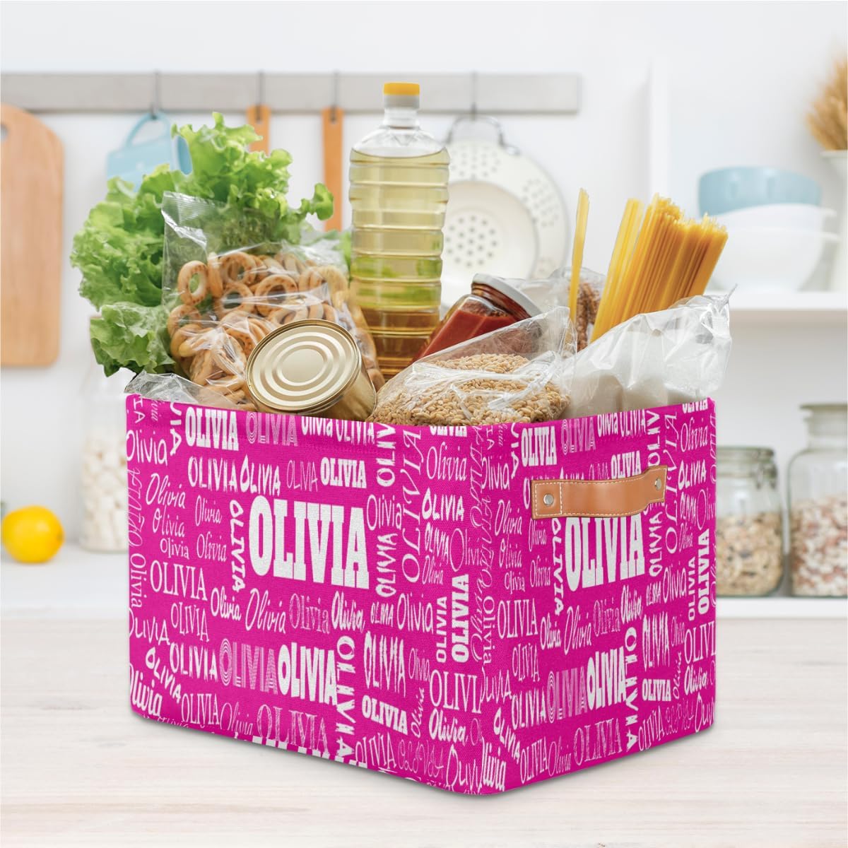 Personalized Foldable Storage Basket with Name