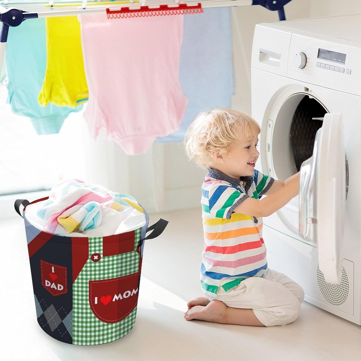 I Love Mom_collapsible laundry basket