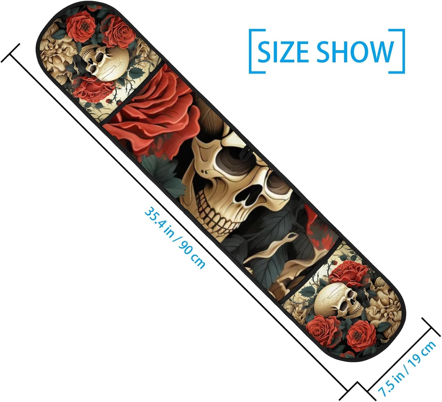 Halloween Red Rose Skull Double Oven Mitts